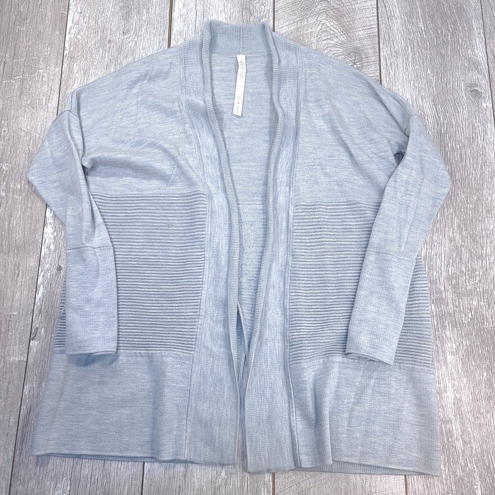 Lululemon Womens Sit In Lotus Wrap Size 8 Heathered Core Ultra Light Knit Poncho